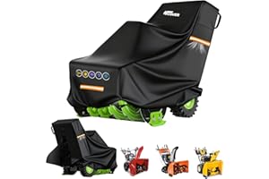 HICOVER Snow Blower Cover - 1200D Snowblower Covers Heavy Duty Waterproof Zipper Reflective Strips Universal Fit for EGO, Honda, Ryobi, Cub Cadet, Ariens, Troy Bilt, Snow Joe, Toro and PowerSmart
