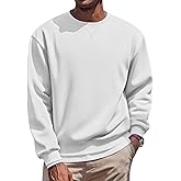 COOFANDY Men's Fleece Crewneck Sweatshirt Casual Long Sleeve Pullover Fall Winter Warm Sweatshirts Fashion Pullovers