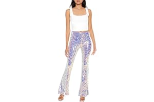Forever 21 Women's Iridescent Sequin High-Rise Pants