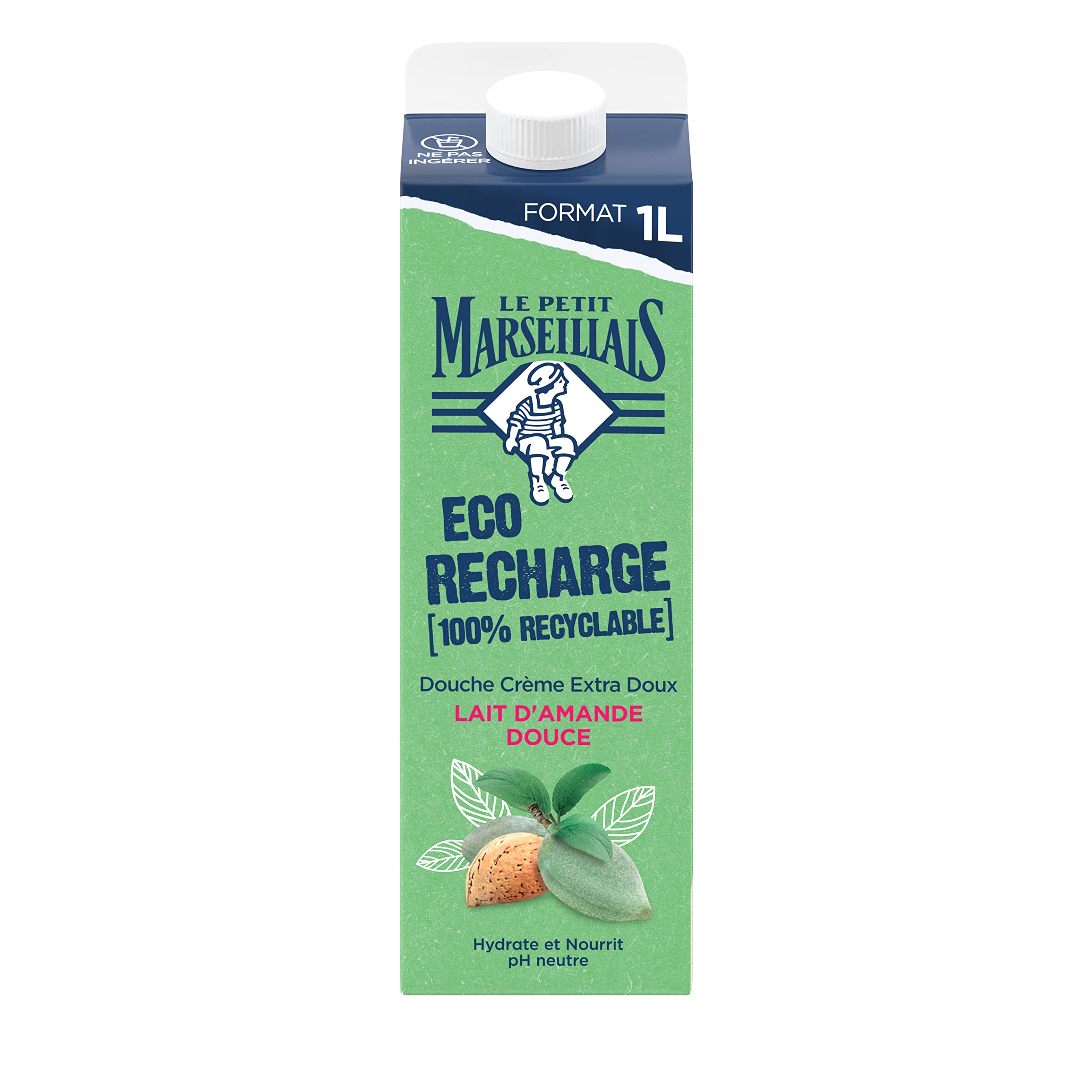 Le Petit Marseillais Extra-Gentle Shower Sweet Almond Fragrance Refill 1L