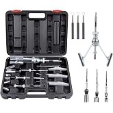 Defabee 7PCS Cylinder Hone Tool Set, Engine Cylinder Honing Tool Kit | Adjustable, for Sizes 3/4" to 7" Cylinders, with 1-⅛", 3" and 4" Replacement Sanding and Polishing Stones
