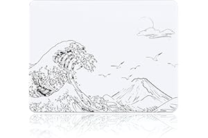 ATTACK SHARK CM05SE Glass Gaming Mouse Pad, 16.14x12.20x0.2in Mouse Mat, Non Slip 9H Hard Mousepads, Nano-Textured Glass Surf