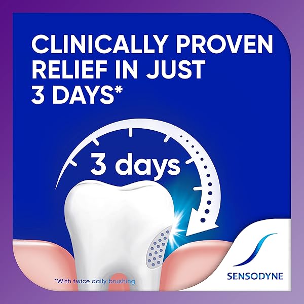 SENSODYNE RAPID RELIEF SENSITIVE TOOTHPASTE, CAVITY PREVENTION AND SENSITIVE TEETH TREATMENT – 3.4 OUNCES