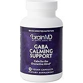 BRAINMD Dr Amen GABA Calming Support - 90 Capsules, Pack of 2 - Promotes Relaxation - Contains Magnesium, Vitamin B6 & Lemon Balm - 180 Total Servings