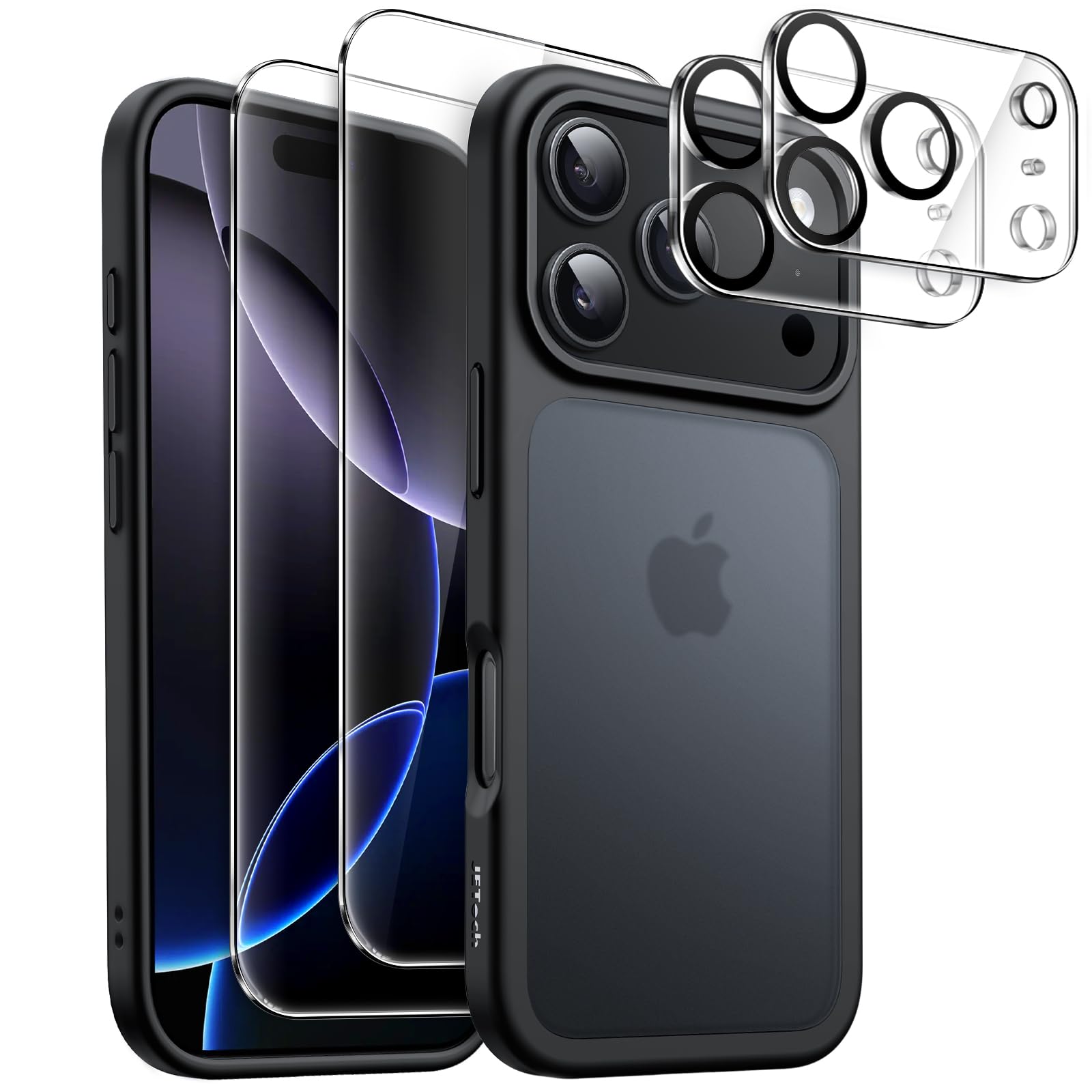 5 in 1 Matte Case for iPhone 17 Pro Max with Screen and Camera Lens Protector