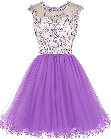 XingMeng Women's Short Princess Beaded Prom Evening Homecoming Dresses