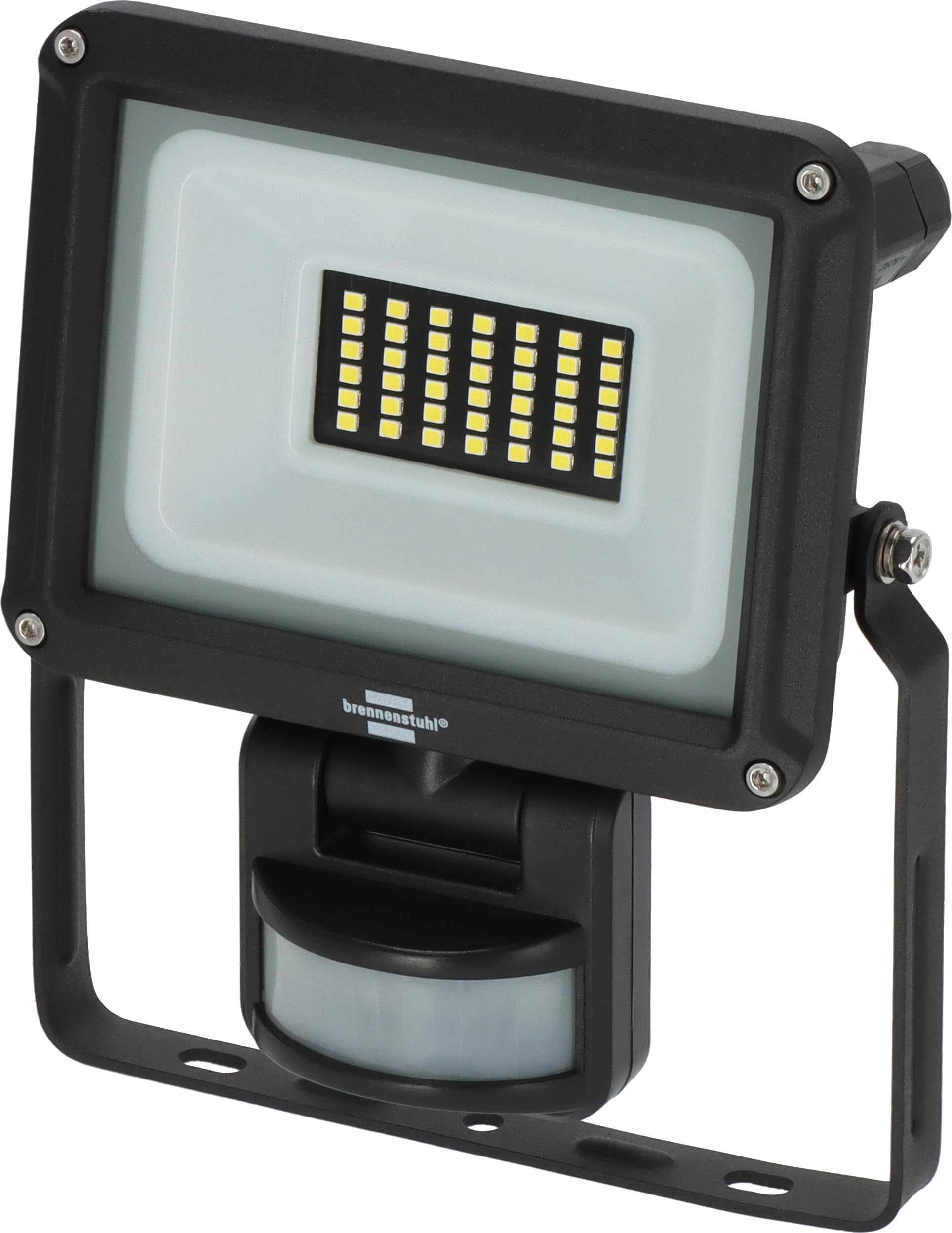 Brennenstuhl LED Spotlight JARO 3060 P (LED Wall Floodlight for Outdoor use IP65, 20W, 2300lm, 6500K, with Motion Detector and Twilight Sensor)