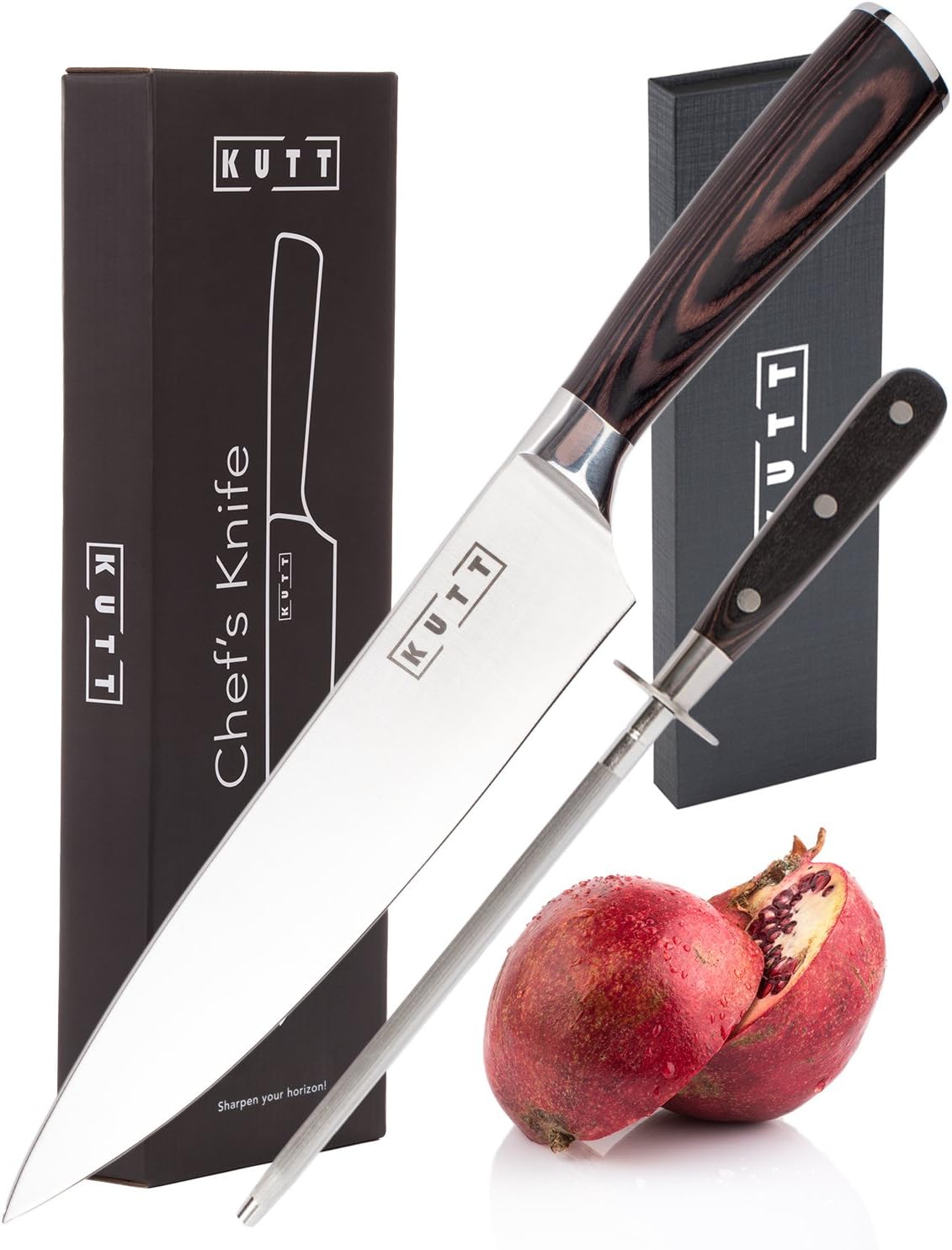 Kutt 8 Inch Chef Knife | Stainless Steel Cooking Knife with Razor Sharp Blade and Rust-Free Finish โฆ
