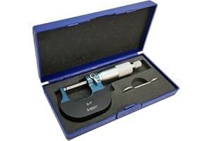 DBM IMPORTS 0-1" Precision Ball Anvil Flat Spindle Micrometer 0.0001" Graduation Machinist Gauge Measuring Tool