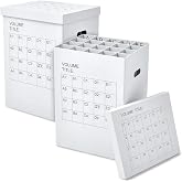 PerKoop 2 Pack Blueprint Holder Storage, 25 x 17.7 x 14.2 Inch, White | 40 Slots Organizer for Storing Poster Anchor Charts, Blueprint Roll File Holder for Architectural Map School Office Home Item