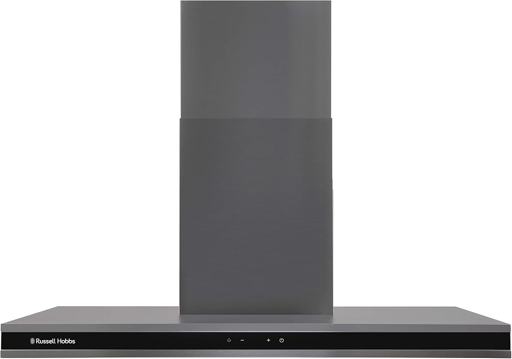 Russell Hobbs 90cm Midnight Collection Chimney Cooker Hood Dark Steel