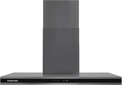 Russell Hobbs 90cm Midnight Collection Chimney Cooker Hood Dark Steel