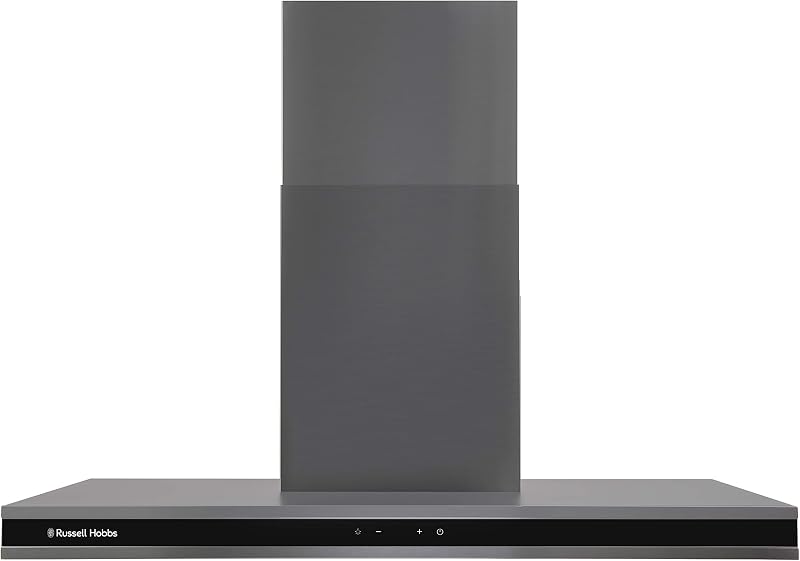 Russell Hobbs 90cm Midnight Collection Chimney Cooker Hood Dark Steel