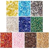 Beadthoven 200g 10 Colors Glass Seed Beads 2mm Mixed Twisted Bugle Beads Long Tube Beads Mini Loose Spacers for Jewelry Making Bracelets Necklaces Earrings
