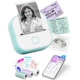 Mini Sticker Printer - T02 Mini Thermal Printer AI Sticker Maker for Kids | Bluetooth Portable Mini Printer Label Printer, Sticker Maker Machine Print Pods for Gifts, Study, Journaling Supplies, Photos