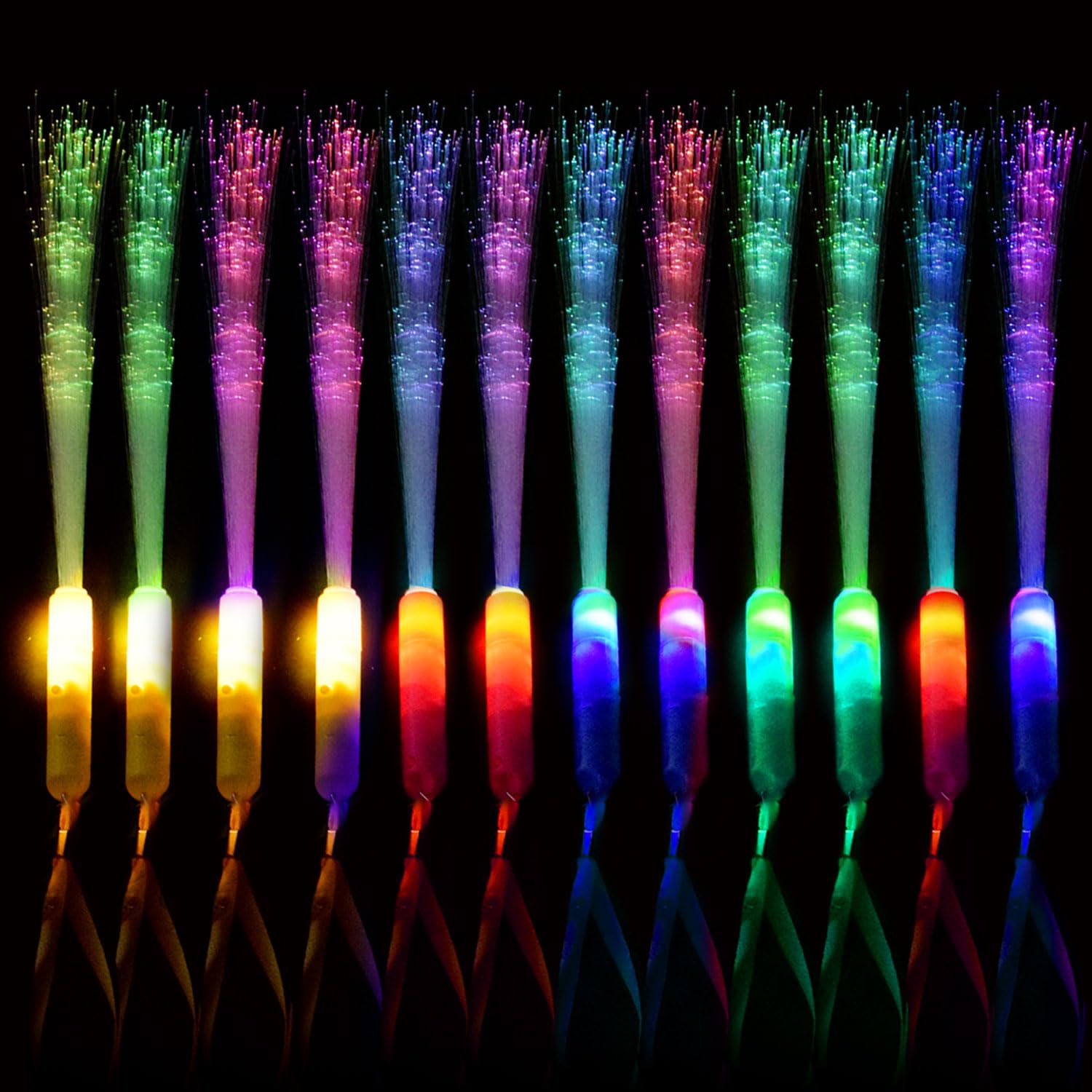 M.best 72pcs Glow Sticks Party Supplies, 3 Modes Colorful Flashing LED Light Up Glow Wands Sticks for Party Favors