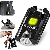 lexall LED Small Flashlight, 500Lumens Bright Mini Keychain Light, Portable USB Rechargeable Pocket Lights with 3 Modes Compact Baseball Cap Lights Indoor and Outdoor for Walking,Searching