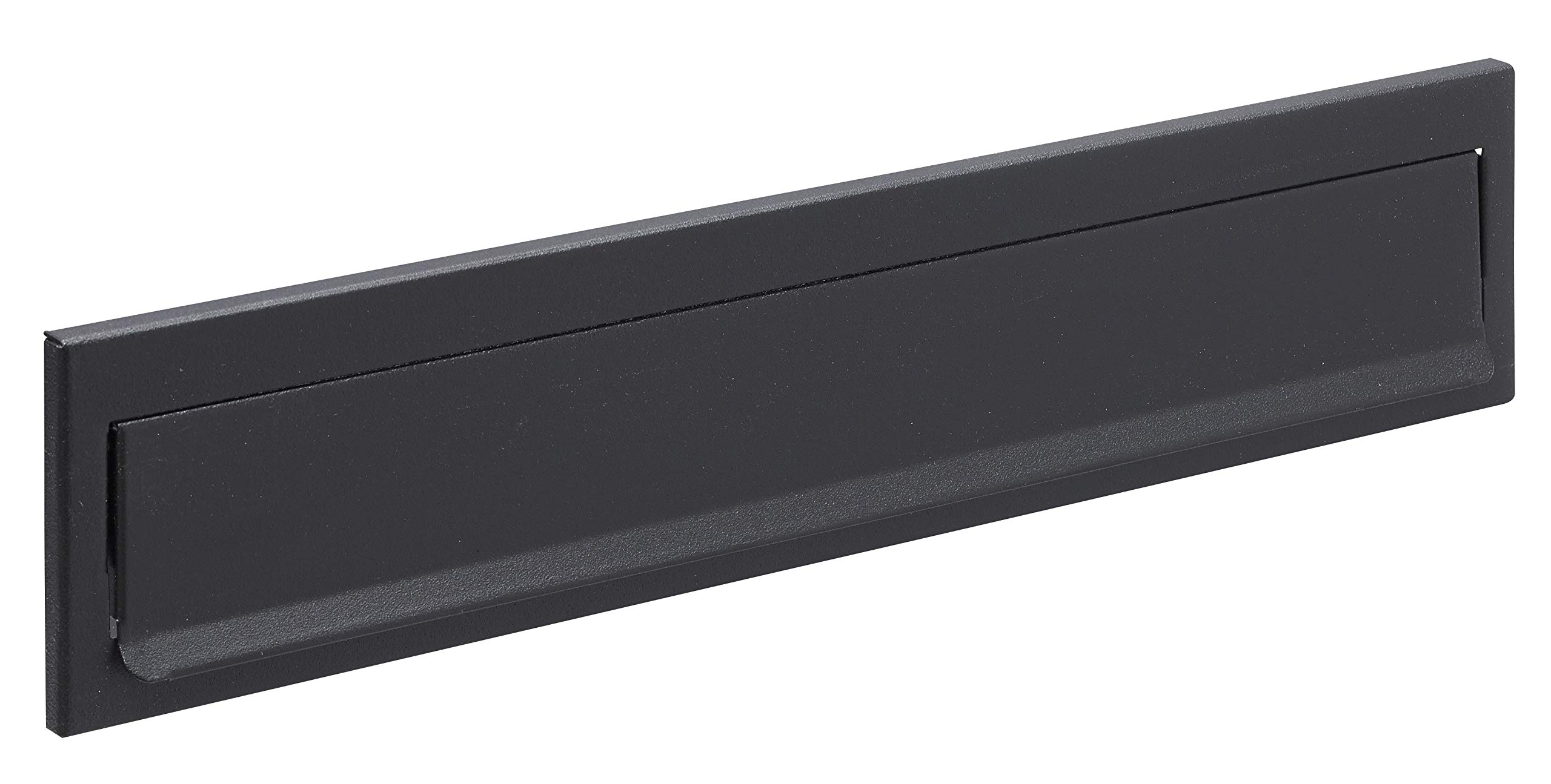 ARREGUI C614 Maxi Steel Letter Boxes for Outdoor Doors or Gates, Outdoor Letter Box, 32.5 x 3 cm Mouth, Weatherproof, Measures 34.2 x 7.3 cm, Textured Black