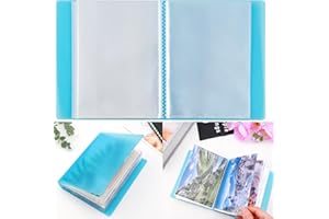 2-Pack 4X6 Inch Small Photo Album with Clear Cover, Each Picture Book Holds 40 Photos Postcard Album,A6 Storage Portfolio Fol