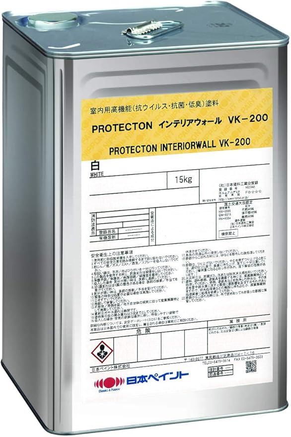 Amazon 日本ペイント Protecton プロテクトン インテリアウォール Vk 0 白 15kg Diy 工具 ガーデン