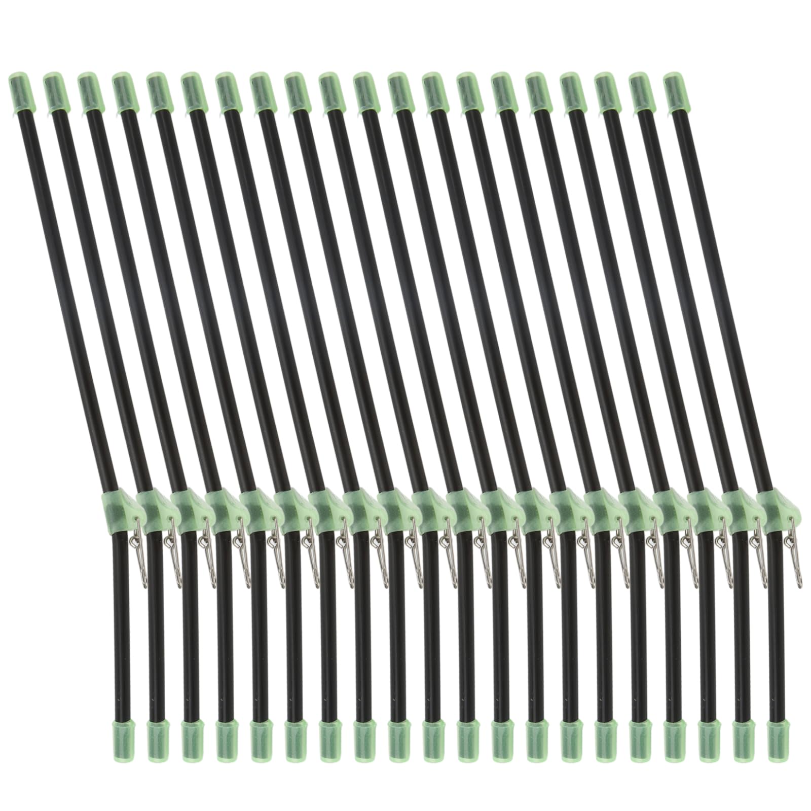 Fishing Anti Tangle Booms Tube, 20Pcs Fishing Tackle Balance Connector Sea Fishing Anti Tangle Feeder Boom with Snaps Tube Balance Connector Fish Tackle Fishing Accessory(Black plastic)