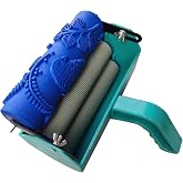 Patterned Paint Roller Decorative, 7 Inch Texture Rubber Roller with Painting Machine, Used for Home Wall Decoration