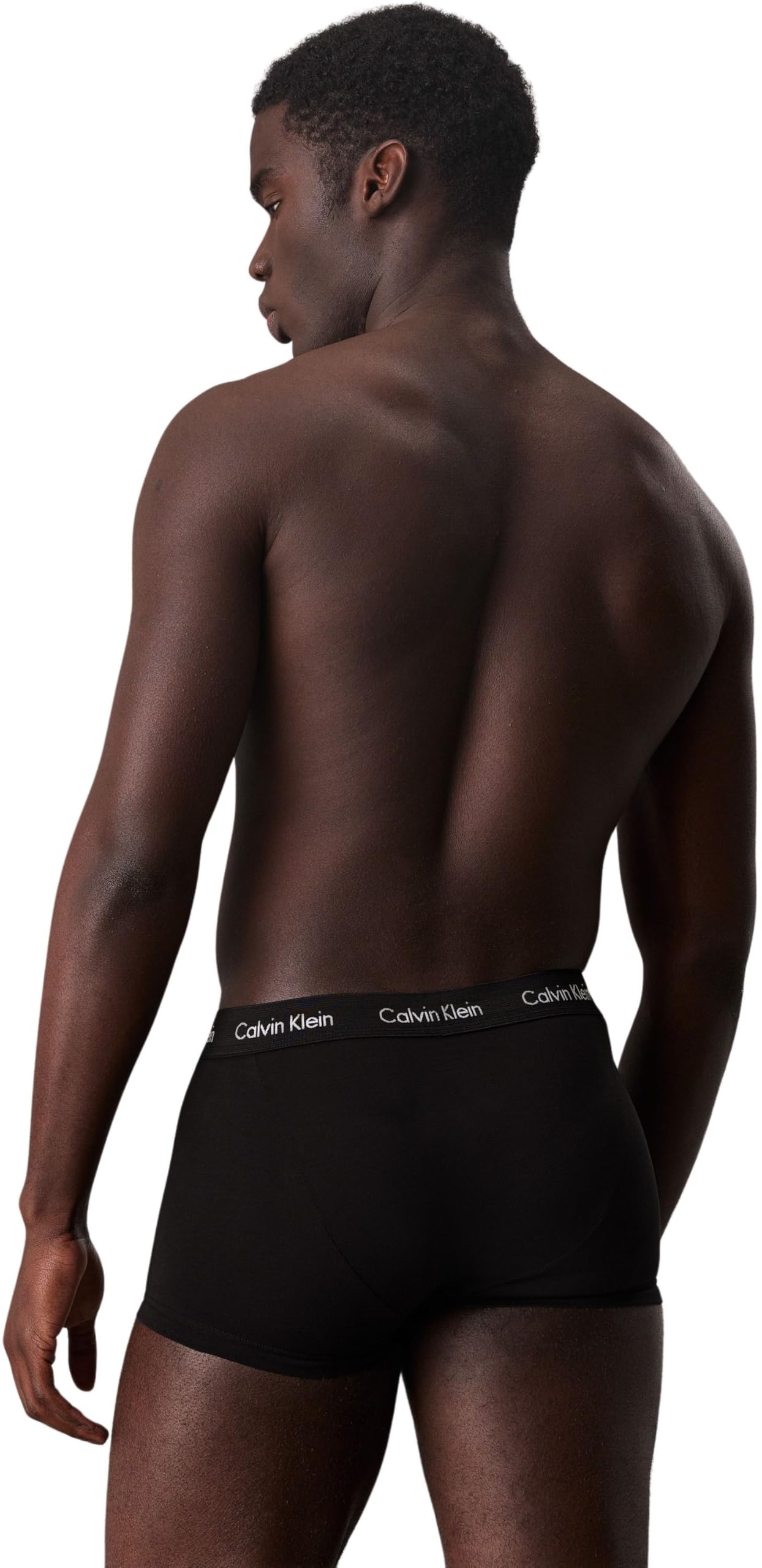 Calvin Klein Herren 3er Pack Boxershorts Low Rise Trunks Unterwäsche, Schwarz (Black W Black Wb), L 3
