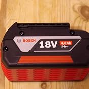 Batteria Bosch Professional GBA 18V 5,0Ah - Per Utensili A Batteria Serie Blu, Sistema AMPShare