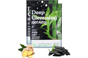 YYLAIIRE 20PCS Deep Cleansing Foot Pads, Ginger Bamboo Vinegar Foot Pads, Natural Cleansing Powder Patches Formula for Sleep, Japanese Patches with Stress Relief, Improve Sleep, Soft Feet Care Solution