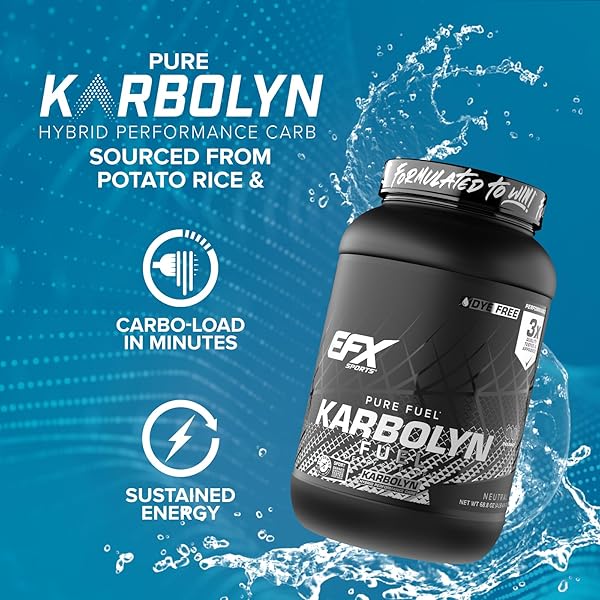 EFX SPORTS KARBOLYN FUEL | FAST-ABSORBING CARBOHYDRATE POWDER | CARB LOAD, SUSTAINED ENERGY, QUICK RECOVERY | STIMULANT FREE | 39 SERVINGS (NEUTRAL)