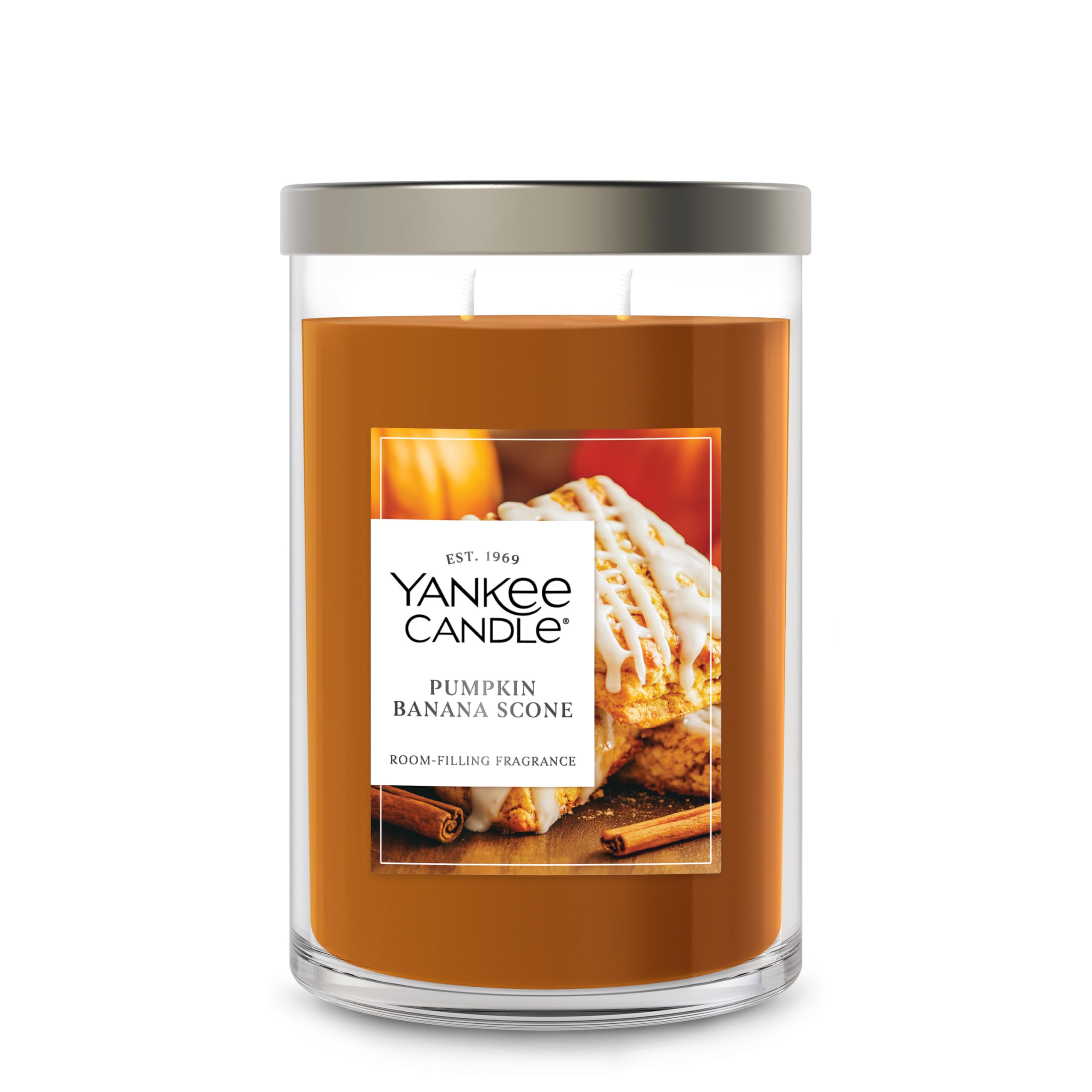 Photo 1 of Yankee Candle Large Tumbler Scented Candle with up to 80 Hour Burn Time, Premium Plant Wax Blend for Consistent Burn, 20 oz Tumbler Candle with Room Filling Fragrance, Pumpkin Banana Scone