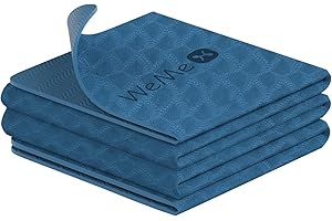 Yoga Mat 72"X24" WeMe TPE Exercise Yoga Mat 4mm/6mm/8mm Thick -2024 New Training Folding Mat Fitness Mat for Women, Men & Children,Non-Slip High-Density Eco Friendly for Pilates Mat with Storage Bag