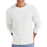 NITAGUT Men's Crewneck Sweater Soft Casual Classic Pullover Knitwear Lightweight Sweaters with Ribbing Edge