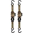 SMARTSTRAPS 10’ Retractable Ratchet Straps, 2 Pack — Heavy Duty Camo Ratchet Straps, 3,000lb Break Strength, 1,000lb Safe Work Load — Haul Motorcycles, Boats, and Appliances with Patented Technology