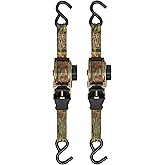SmartStraps 10’ Retractable Ratchet Straps, 2 Pack — Heavy Duty Camo Ratchet Straps, 3,000lb Break Strength, 1,000lb Safe Work Load — Haul Motorcycles, Boats, and Appliances with Patented Technology