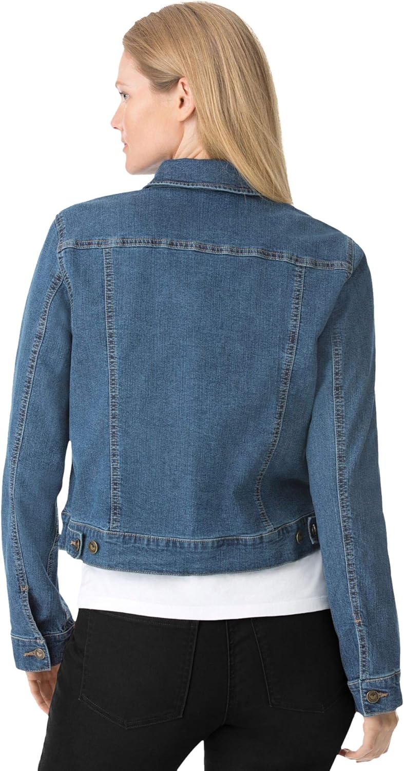 woman within denim jacket