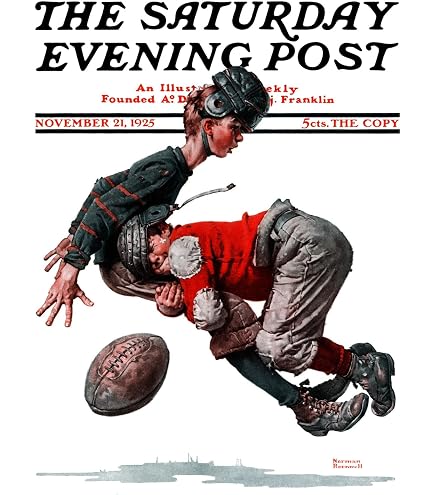 Amazon.com: Tackled (Football) 20x24 Framed Art Print by Norman