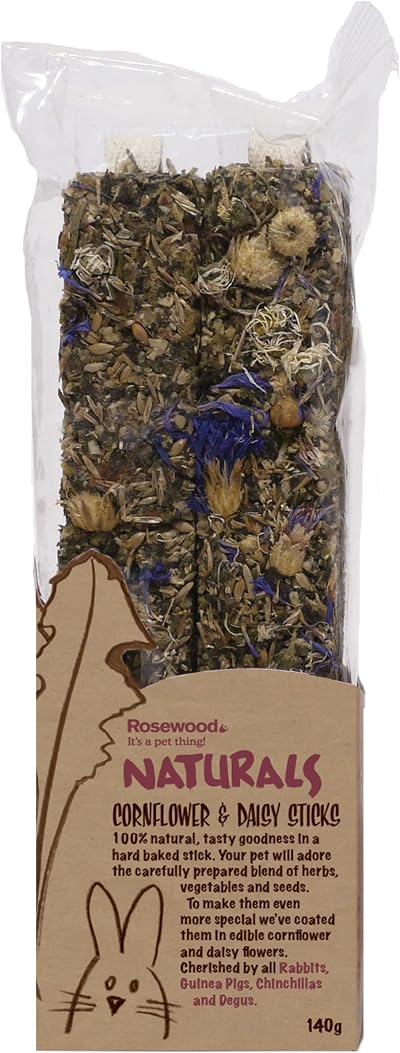 Rosewood Rosewood Naturals Cornflower & Daisy Sticks 140g Small Animal Treat