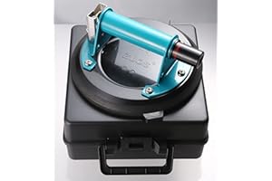 ZUOS ZUOS 8" NEW Glass Suction Cup for Granite & Glass Lifting, (Suitable for flat and rough surfaces) Vacuum Suction Cup with Metal Handle and ABS Pump,350lbs Load Capacity (suction cup-B)