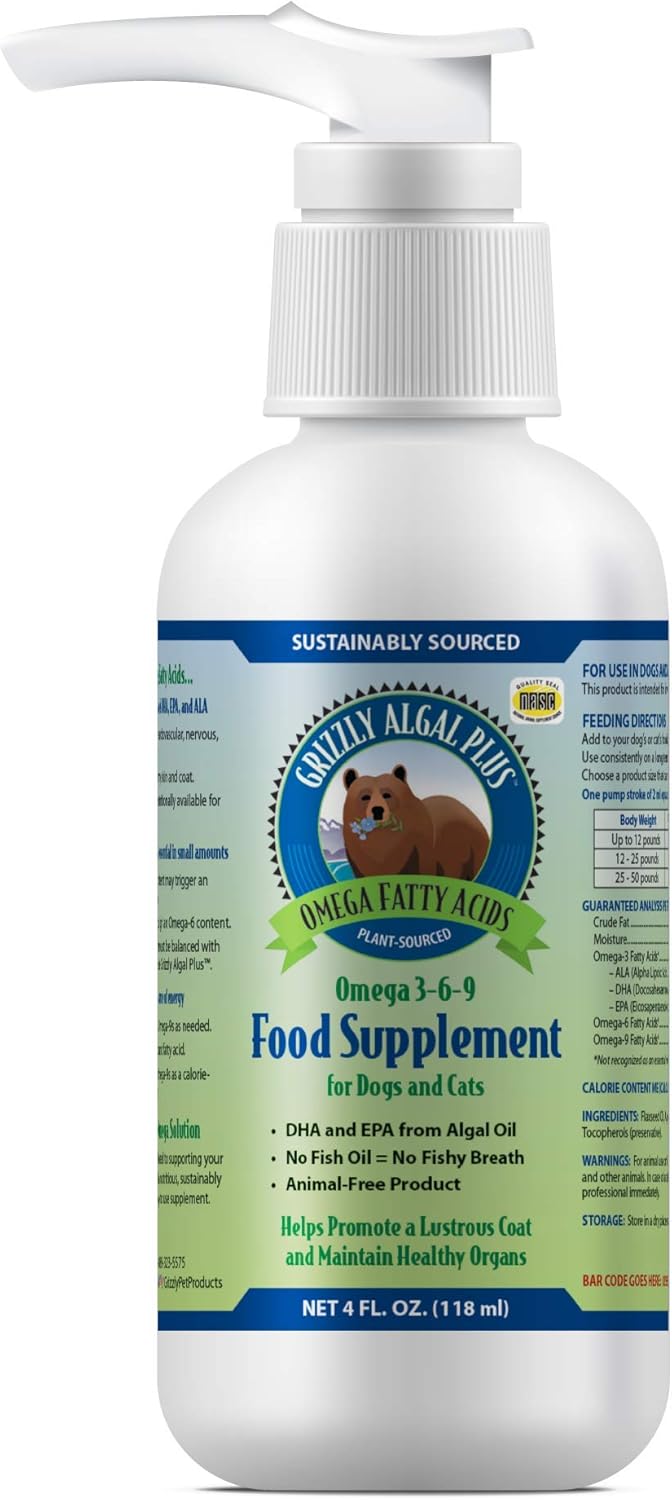 Grizzly Algal Plus Omega Fatty Acids Food Supplement for