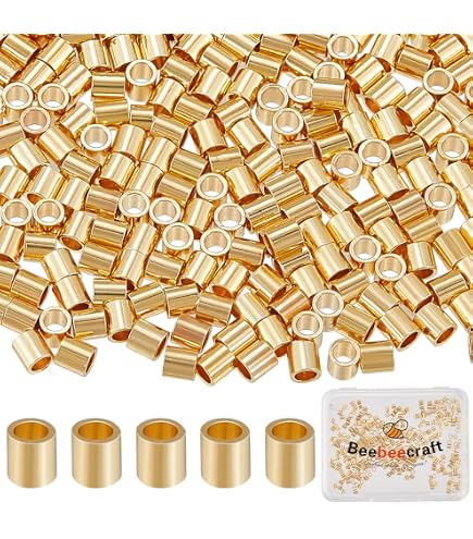 thumbnail image 2 of Platinum Silver Plated Brass Crimp Tubes – 100pcs, 3x2mm, 1.4mm Inside Diameter, Smooth Finish 2 of 3