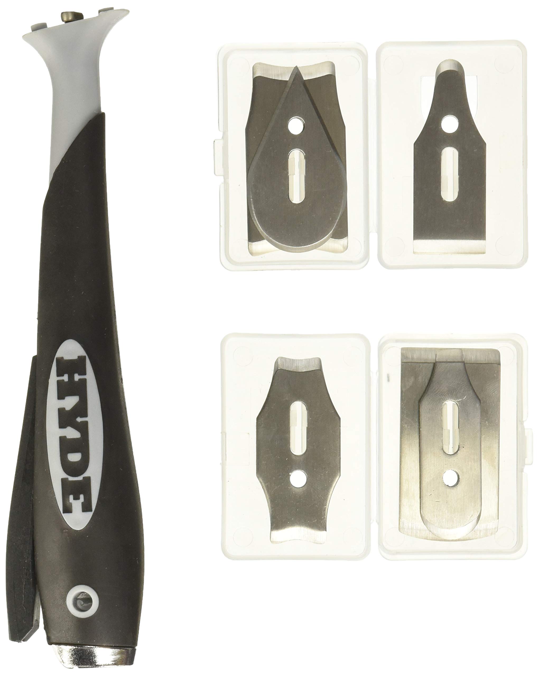 Hyde Contour Scraper with 6 Changeable Blades, Multicolor - 10450