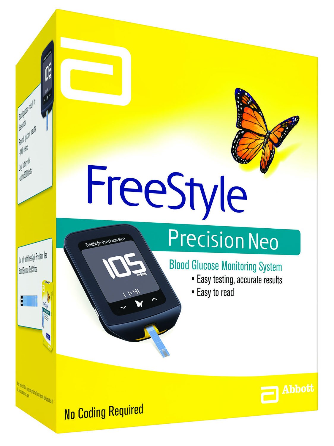Amazon.com: Freestyle Precision Neo Blood Glucose monitoring system, 0.42  Pound: Health & Personal Care