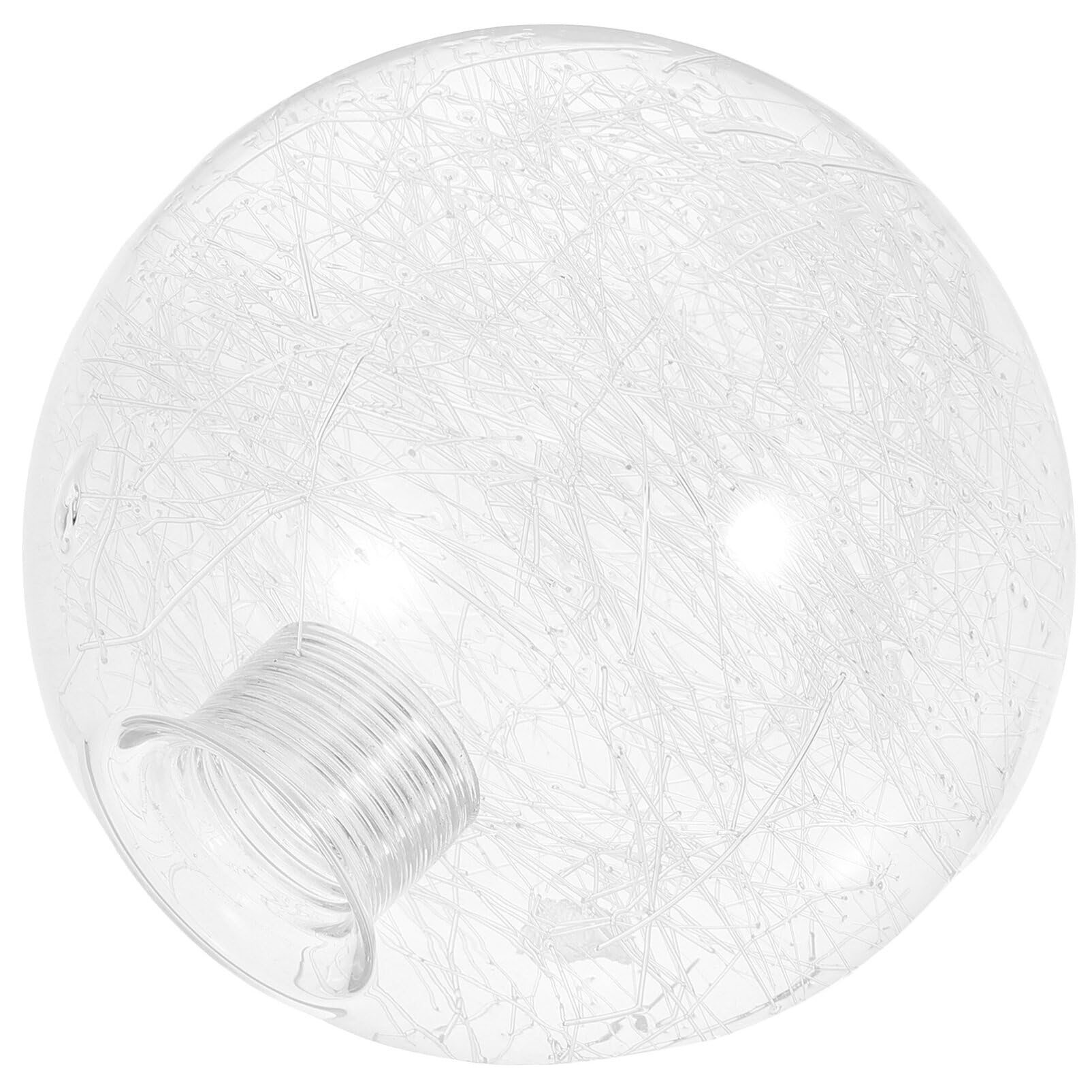 PRETYZOOM G9 Glass Lamp Shade 4 Inch Clear Globe Replacement Cover with Threaded Base for Pendant and Ceiling Lights Indoor Lighting