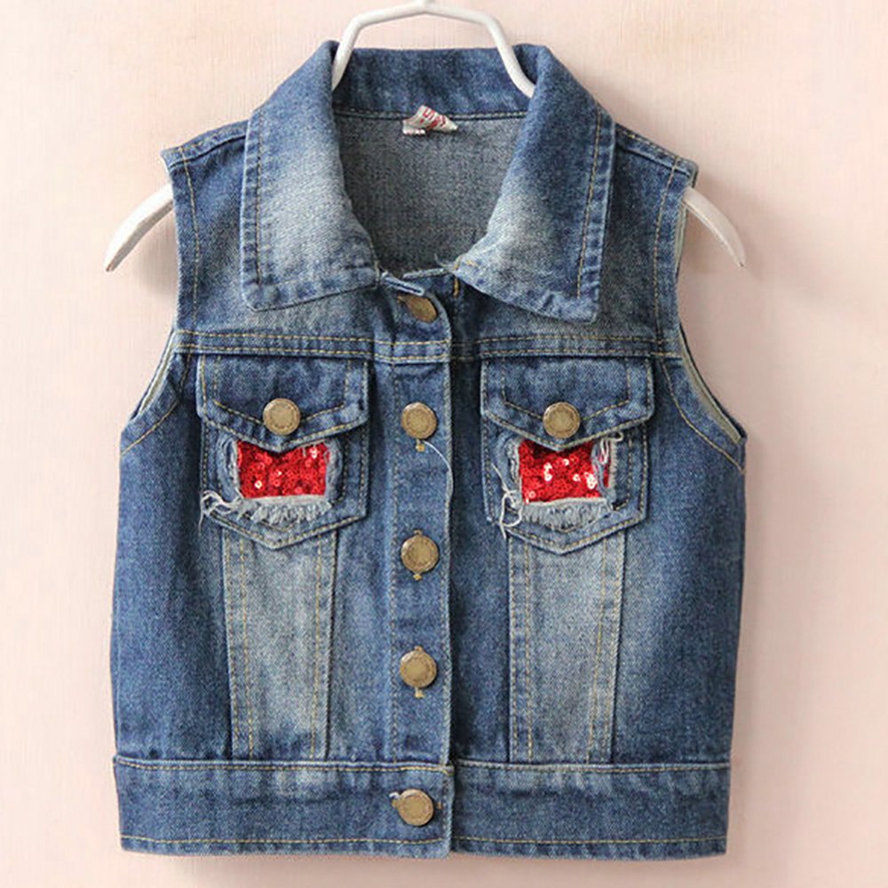 little girls denim vest