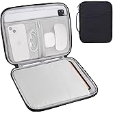 9-11 Inch Tablet Carrying Sleeve, Padded Travel Bag for iPad Pro 11-in (M4), iPad 10.9 (10th Gen), iPad Air 11-in (M2), Galaxy Tab S9/S8 (Black-Updated Version, 9-11)