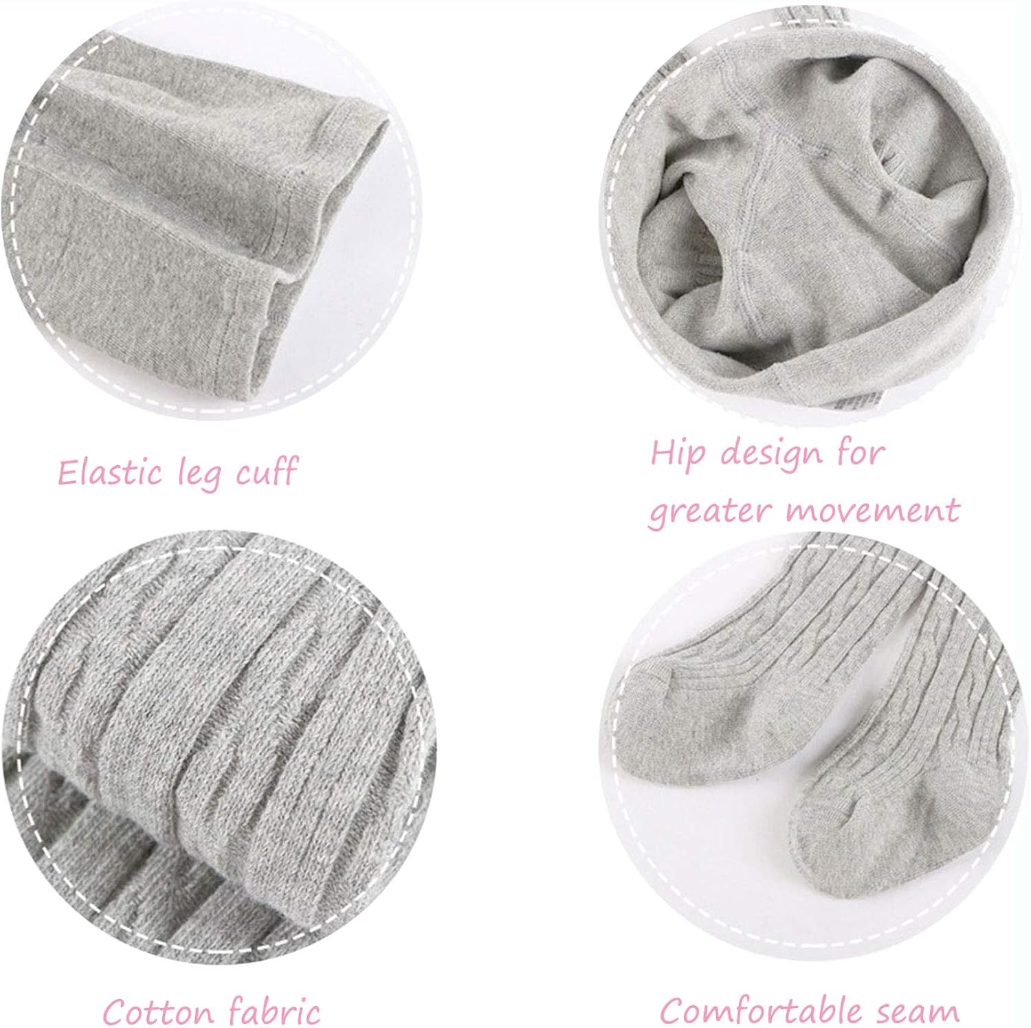 LANBAOSI Cute Baby Girls Knit Tights Infant Leggings Newborn Footed Stocking Pants: Clothing