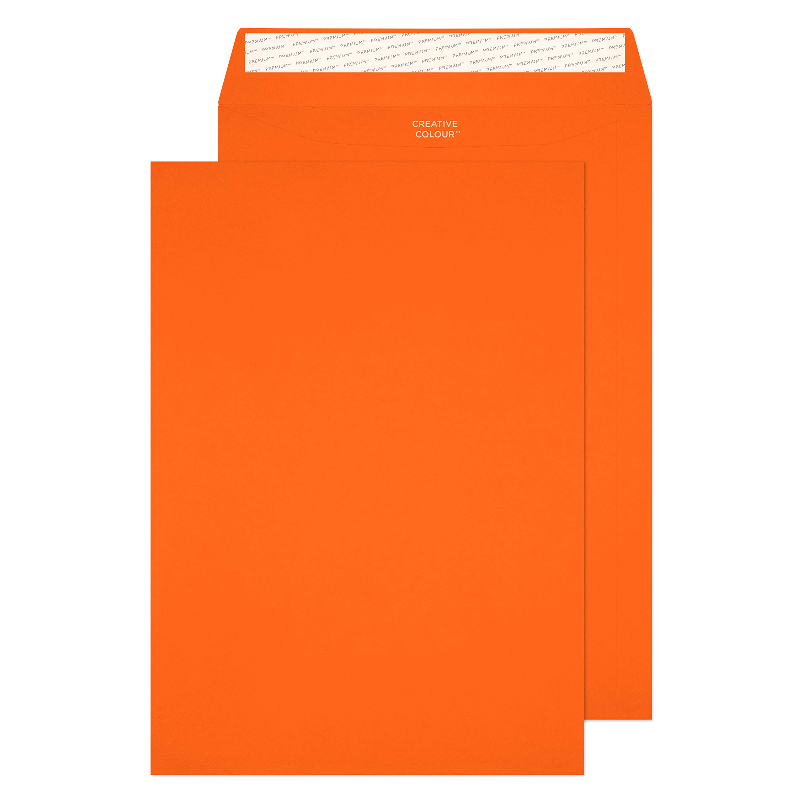 Blake Creative Colour C4 229 x 324 mm 120 gsm Peel & Seal Pocket Envelopes (63405P) Pumpkin Orange - Pack of 10
