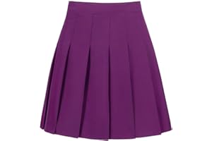 Getthebeauty-style Skirts for Girls Pleated Skirt A-line Tennis Outfits High Waisted School Uniform Skirts with Shorts