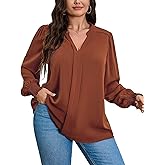 SCOMCHIC 2024 Plus Size Blouses for Women Dressy Casual V Neck Long Sleeve Casual Loose Shirts XL-5XL